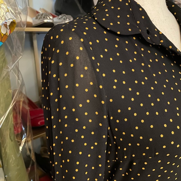 Reformation Polka Dot Mini Dress with Cut Out - Size 8 - Picture 7 of 12